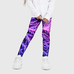 Леггинсы для девочки Авангардный неоновый паттерн Мода Avant-garde neon, цвет: 3D-принт — фото 2