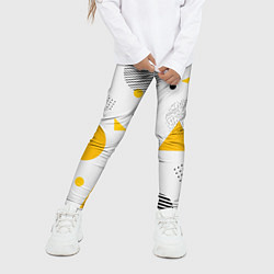 Леггинсы для девочки GEOMETRIC INTERWEAVING OF SHAPES, цвет: 3D-принт — фото 2