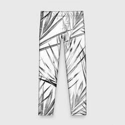 Леггинсы для девочки Монохромные Листья Пальм, цвет: 3D-принт