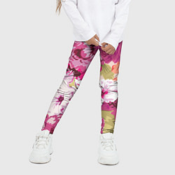 Леггинсы для девочки Красочный цветочный паттерн Лето Fashion trend 202, цвет: 3D-принт — фото 2