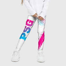 Леггинсы для девочки PSG Neon Gradient, цвет: 3D-принт — фото 2