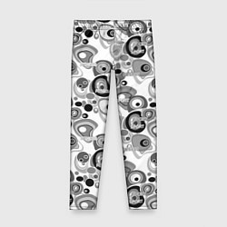 Детские легинсы Black and white sport pattern