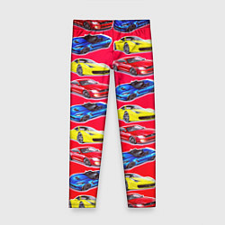 Леггинсы для девочки Спортивные машины, цвет: 3D-принт