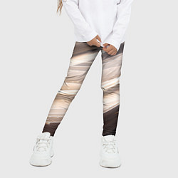 Леггинсы для девочки Абстрактные волны и огни бесконечности, цвет: 3D-принт — фото 2