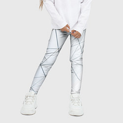 Леггинсы для девочки Геометрические сеточные линии, цвет: 3D-принт — фото 2