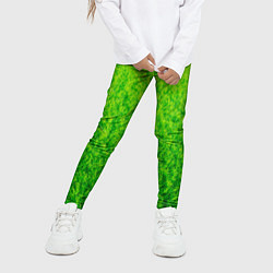 Леггинсы для девочки Трава зеленая, цвет: 3D-принт — фото 2