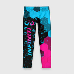Леггинсы для девочки Infiniti - neon gradient: по-вертикали, цвет: 3D-принт