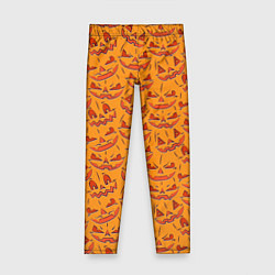 Леггинсы для девочки Halloween Pumpkin Pattern, цвет: 3D-принт