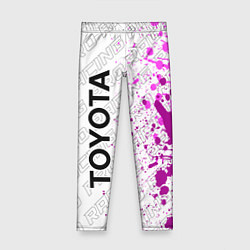 Леггинсы для девочки Toyota pro racing: по-вертикали, цвет: 3D-принт