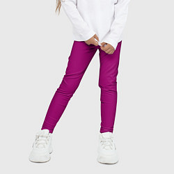 Леггинсы для девочки Баклажановый радуга, цвет: 3D-принт — фото 2