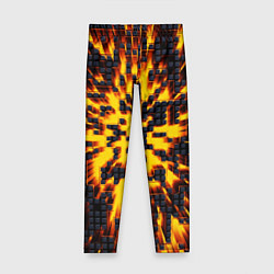 Леггинсы для девочки Неоновый взрыв - яркое свечение, цвет: 3D-принт