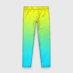 Леггинсы для девочки Светло-голубой градиент, цвет: 3D-принт