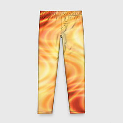 Детские легинсы Абстрактные оранжево-жёлтые солнечные волны