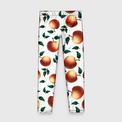 Леггинсы для девочки Яблочный дождь, цвет: 3D-принт