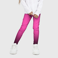 Леггинсы для девочки Кислотный розовый с градиентом, цвет: 3D-принт — фото 2