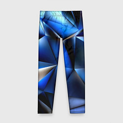 Леггинсы для девочки Polygon blue abstract, цвет: 3D-принт