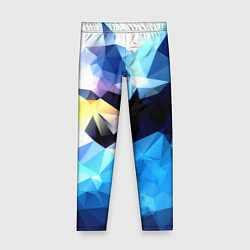 Леггинсы для девочки Polygon blue abstract collection, цвет: 3D-принт