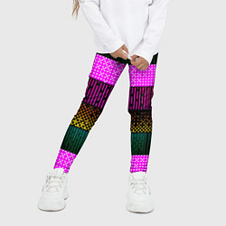 Леггинсы для девочки Patterned stripes, цвет: 3D-принт — фото 2
