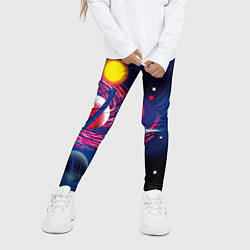 Леггинсы для девочки Вселенная, космос, цвет: 3D-принт — фото 2