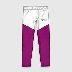 Леггинсы для девочки FIRM бело - пурпурный, цвет: 3D-принт