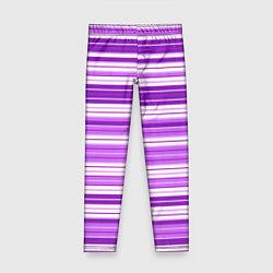 Леггинсы для девочки Фиолетовые полосы, цвет: 3D-принт