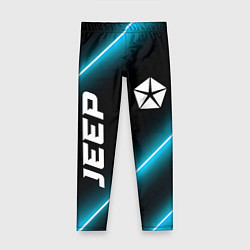 Леггинсы для девочки Jeep неоновые лампы, цвет: 3D-принт