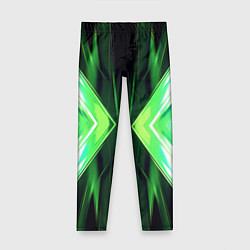 Леггинсы для девочки Зеленые зеркальные плиты, цвет: 3D-принт