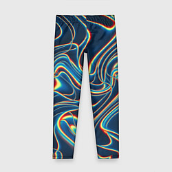 Леггинсы для девочки Abstract waves, цвет: 3D-принт