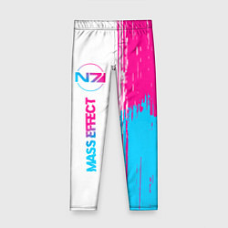 Леггинсы для девочки Mass Effect neon gradient style: по-вертикали, цвет: 3D-принт