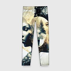 Леггинсы для девочки Игра разума в стиле абстрактный экспрессионизм, цвет: 3D-принт