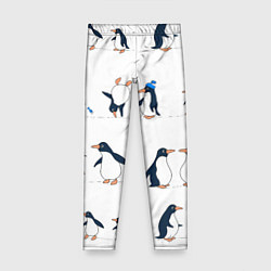 Леггинсы для девочки Семейство пингвинов на прогулке, цвет: 3D-принт