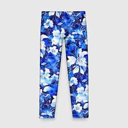 Детские легинсы Голубой цветник