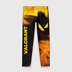 Детские легинсы Valorant - gold gradient вертикально