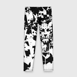 Леггинсы для девочки Морда льва - абстракция, цвет: 3D-принт
