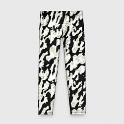 Детские легинсы Размытый пятнистый чёрно-белый