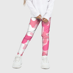 Леггинсы для девочки Камуфляж розовый, цвет: 3D-принт — фото 2