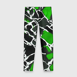 Детские легинсы Кляксы чёрные и зелёные
