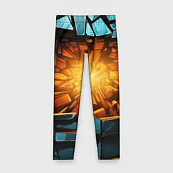 Детские легинсы Геометрическая огненная яма иллюзия