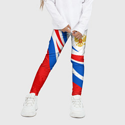 Леггинсы для девочки Россия - спортивная униформа, цвет: 3D-принт — фото 2