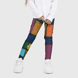Леггинсы для девочки Эклектика клее, цвет: 3D-принт — фото 2
