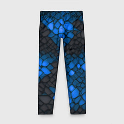 Леггинсы для девочки Синий трескающийся камень, цвет: 3D-принт