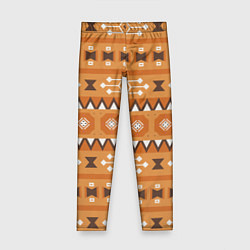 Детские легинсы Brown tribal geometric