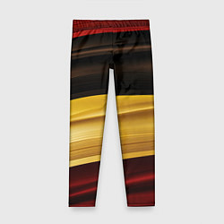 Детские легинсы Черный красный желтый цвет абстракции