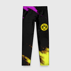 Леггинсы для девочки Borussia Dortmund sport, цвет: 3D-принт