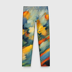 Детские легинсы Жёлтые и синие мазки