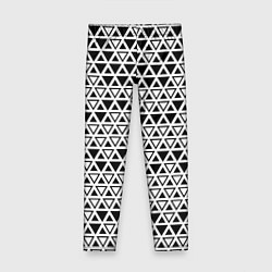 Леггинсы для девочки Треугольники чёрные и белые, цвет: 3D-принт