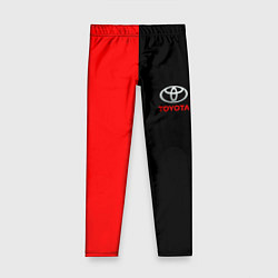 Детские легинсы Toyota car красно чёрный