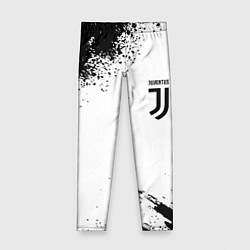 Леггинсы для девочки Juventus sport color black, цвет: 3D-принт