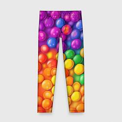 Леггинсы для девочки Разноцветные шарики, цвет: 3D-принт
