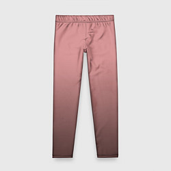 Леггинсы для девочки Пыльно-розовый градиент, цвет: 3D-принт